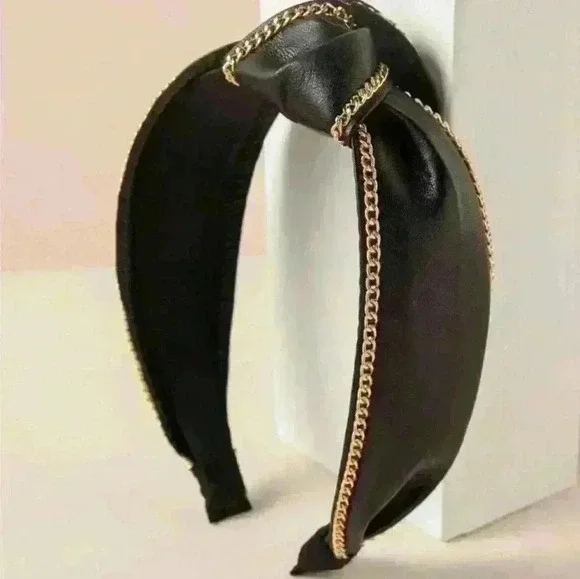 Vegan Leather like headband - Picture 2 of 4